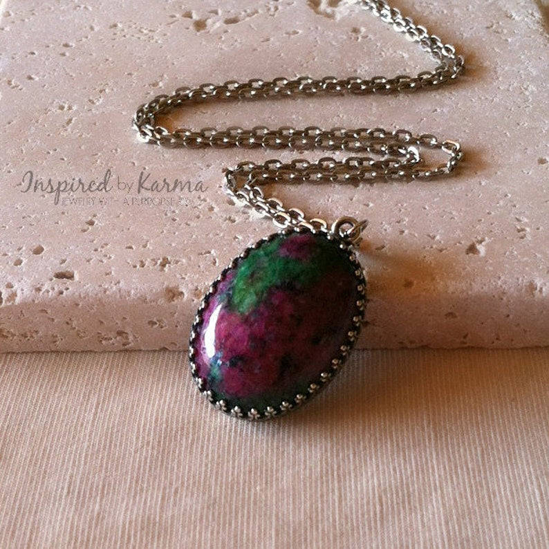 Ruby Zoisite Necklace