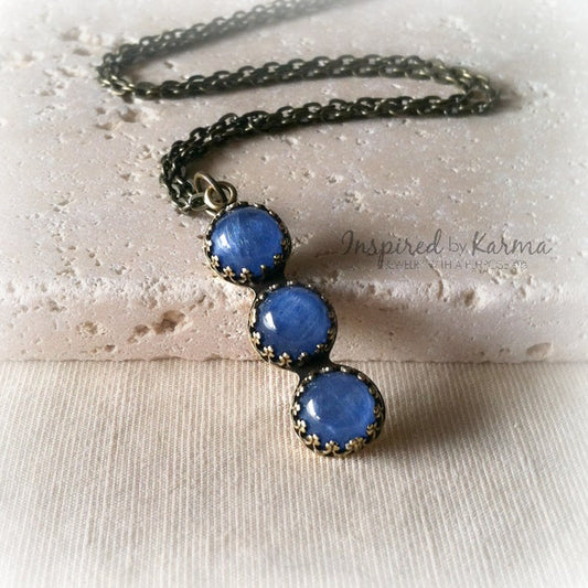 Kyanite in Brass Necklace