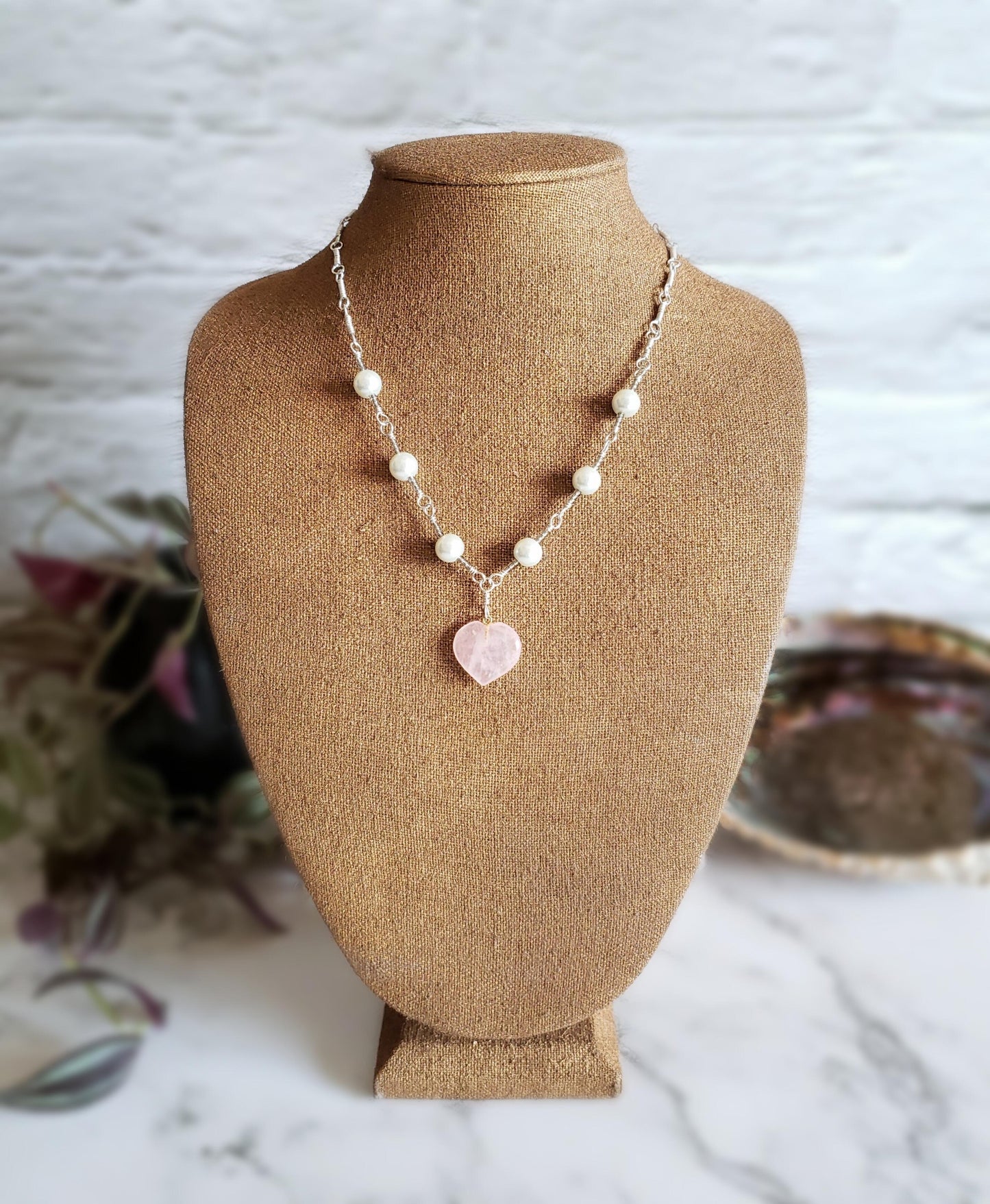 Rose Quartz Sterling Silver Necklace