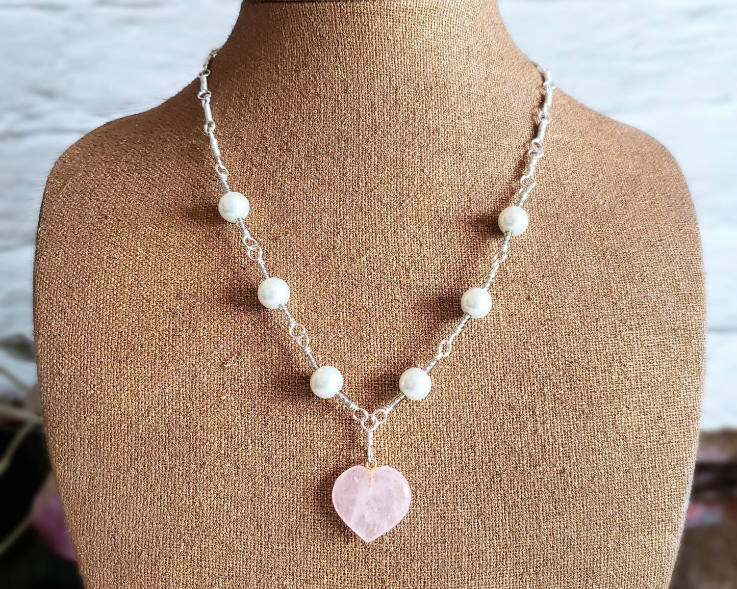 Rose Quartz Sterling Silver Necklace
