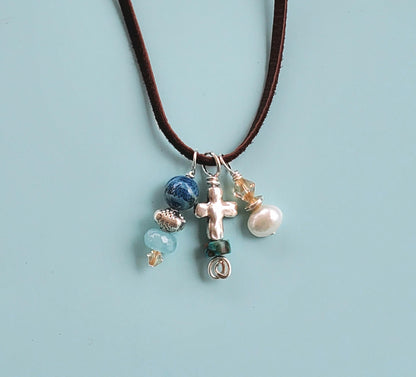 Artsy Necklace - Hammered Aluminum Necklace - Boho Necklace
