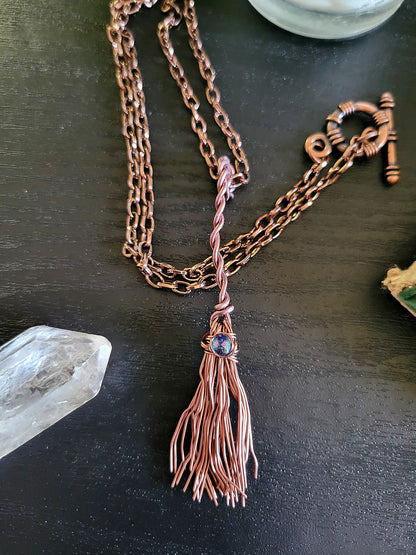 Witch's Broom Pendant Necklace
