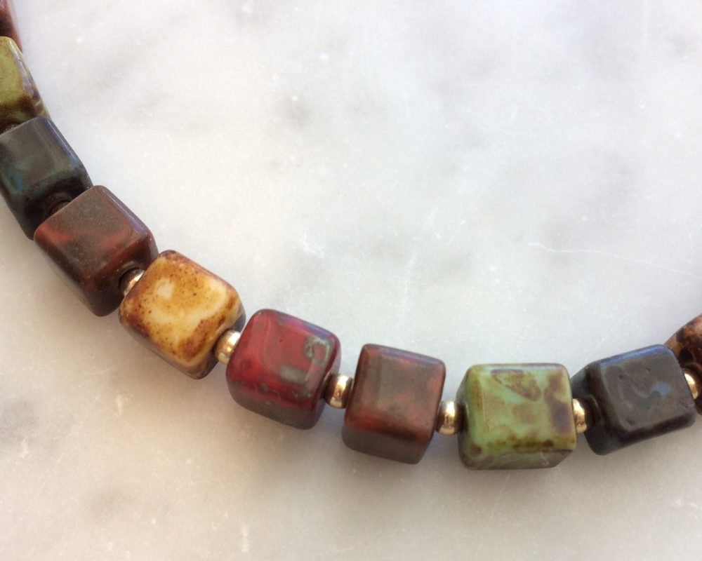 Multicolored beaded necklace
