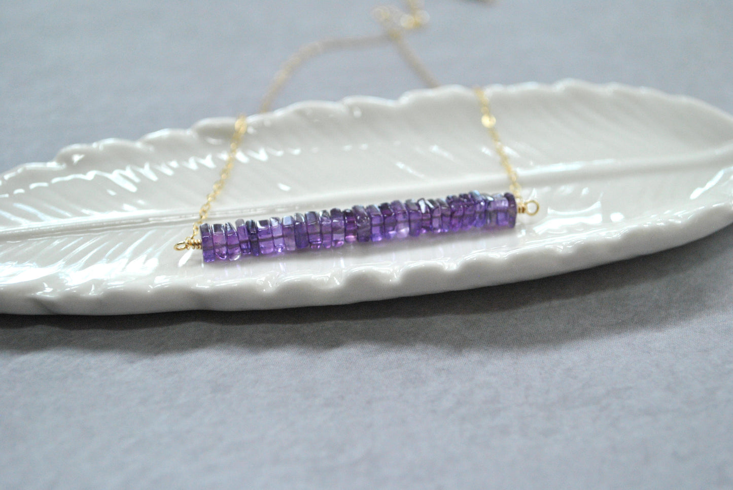 Amethyst Bar Necklace