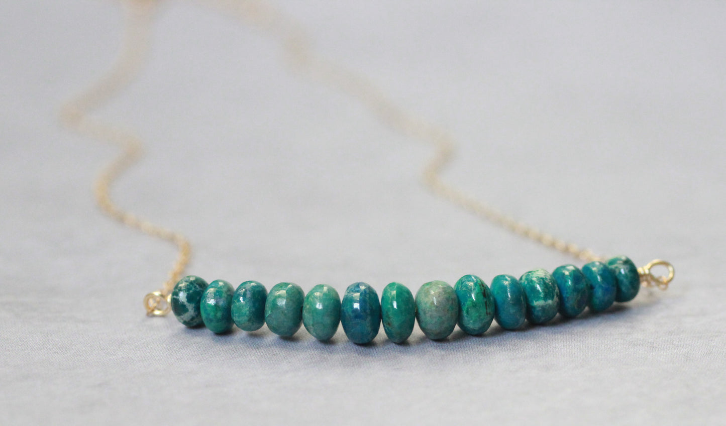Chrysocolla Bar Necklace