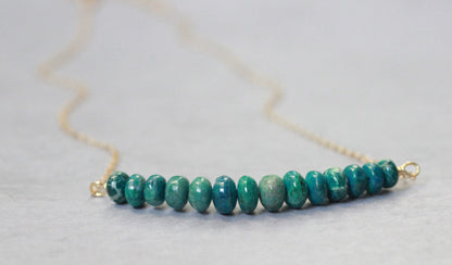 Chrysocolla Bar Necklace