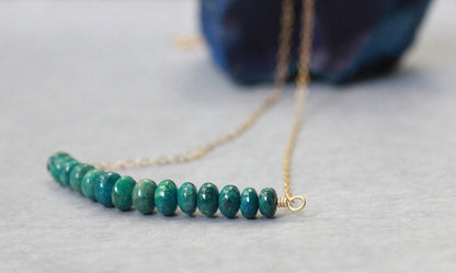 Chrysocolla Bar Necklace