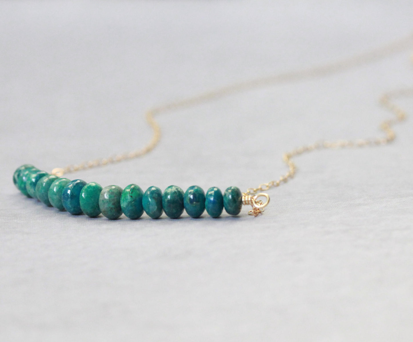 Chrysocolla Bar Necklace