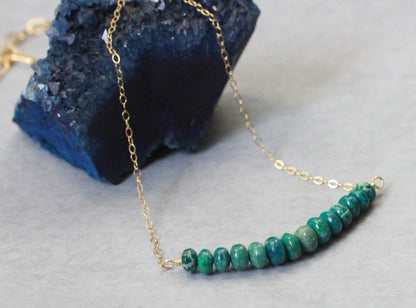 Chrysocolla Bar Necklace