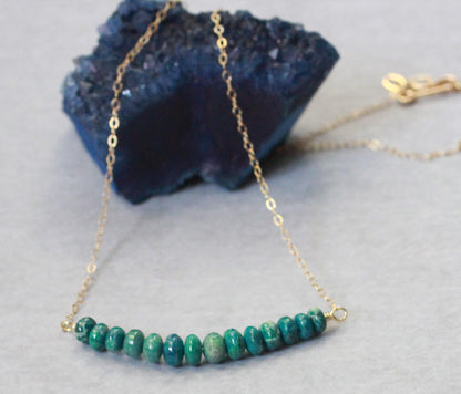 Chrysocolla Bar Necklace