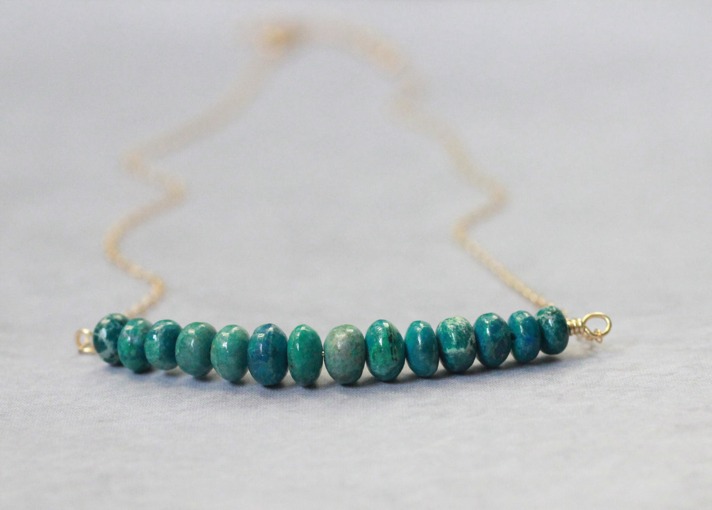 Chrysocolla Bar Necklace