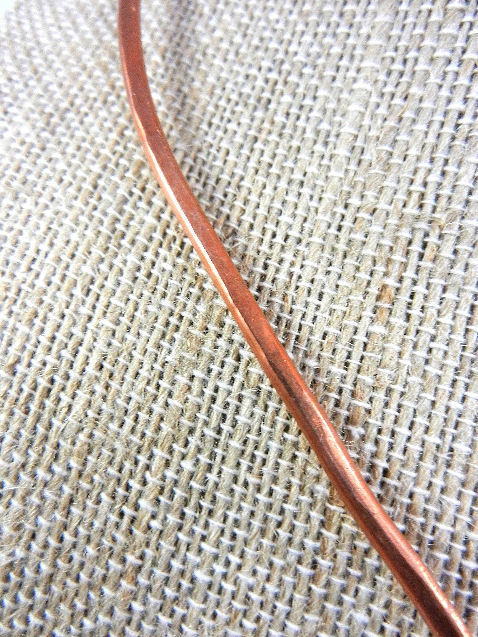 Bare Copper Wire Wrapped Orange and Blue Oval Fire Agate Gemstone Pendant with a Hammered Bare Copper Choker and Matching Agate Earrings