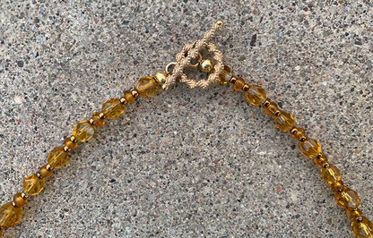 Necklace Set | 1930s Art Deco design trapezoids, 1920s graduated strand of sparkling faceted rounds