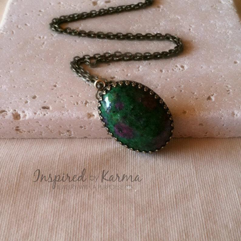 Ruby Zoisite Necklace