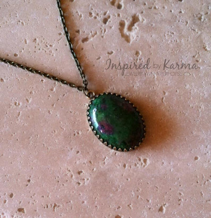 Ruby Zoisite Necklace