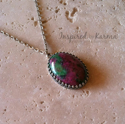 Ruby Zoisite Necklace