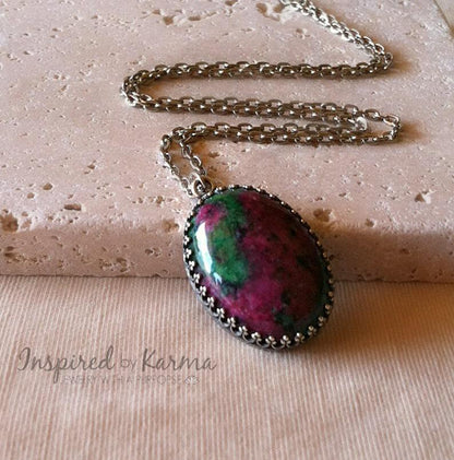 Ruby Zoisite Necklace