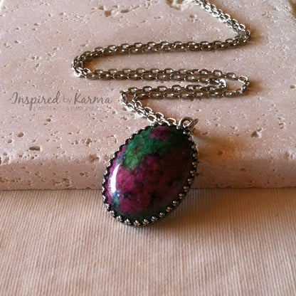Ruby Zoisite Necklace