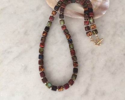 Multicolored beaded necklace