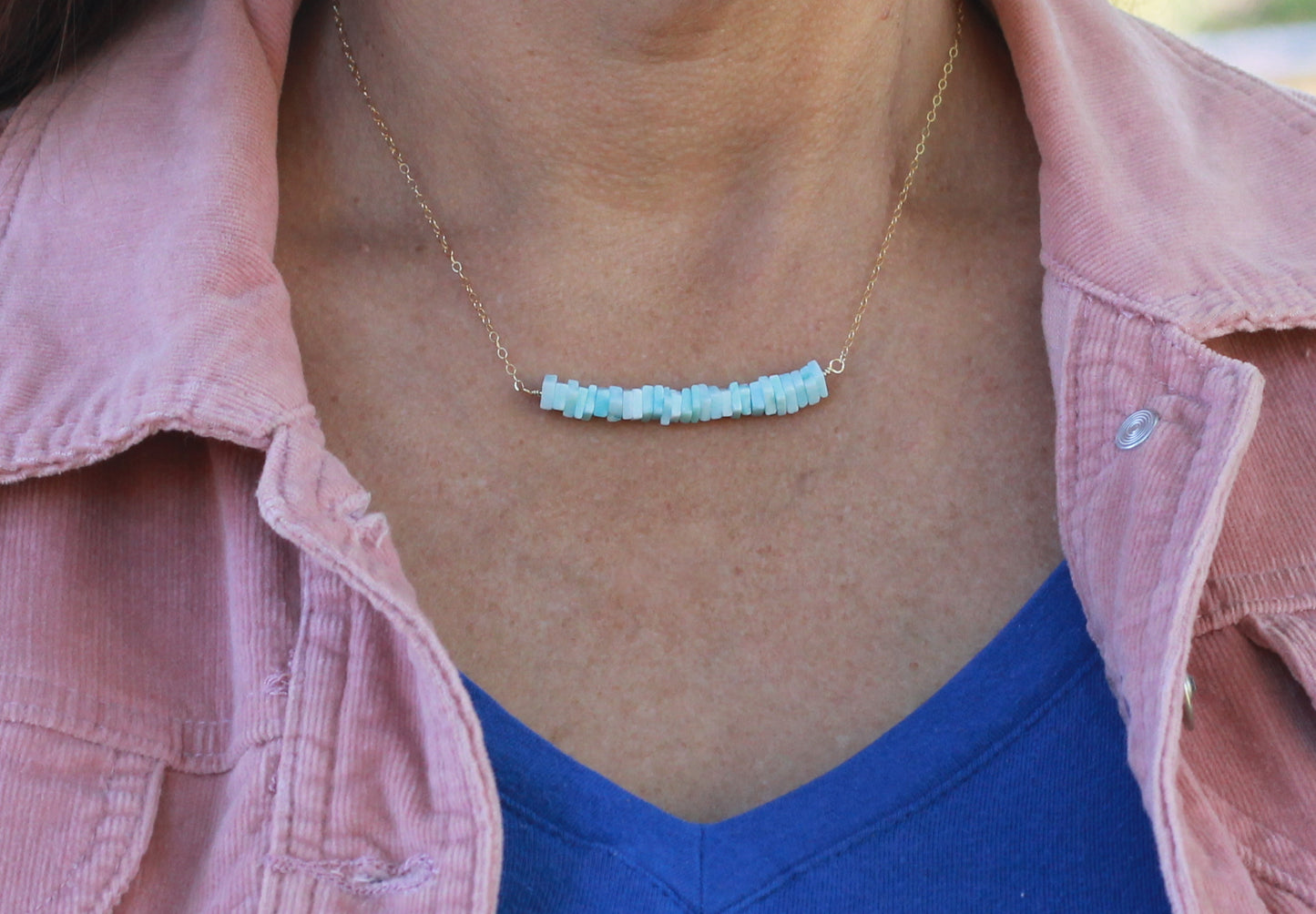 Blue Opal Necklace