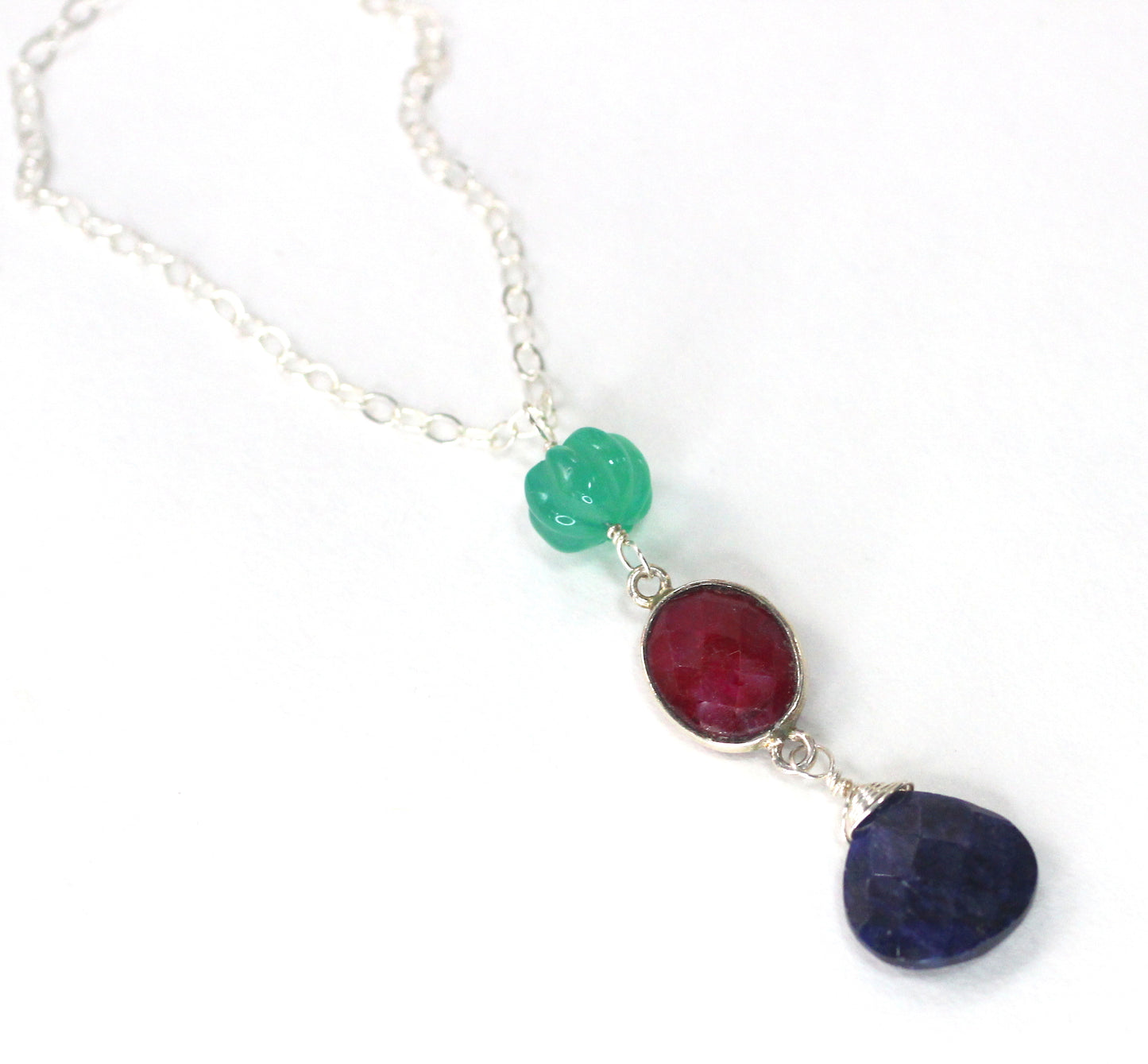Multi Stone Pendant Necklace