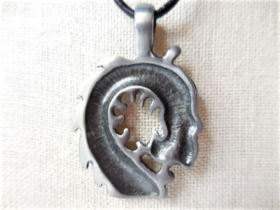 Dragon Head Pendant on Leather Cord