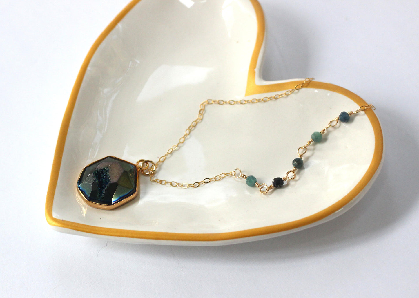 Teal Geode Necklace