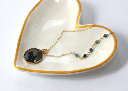 Teal Geode Necklace