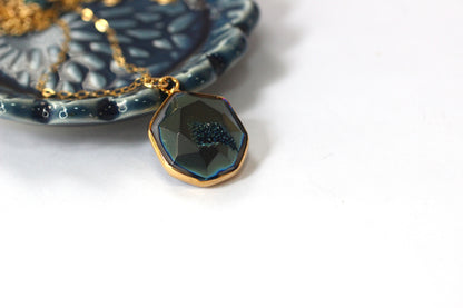 Teal Geode Necklace