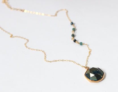 Teal Geode Necklace