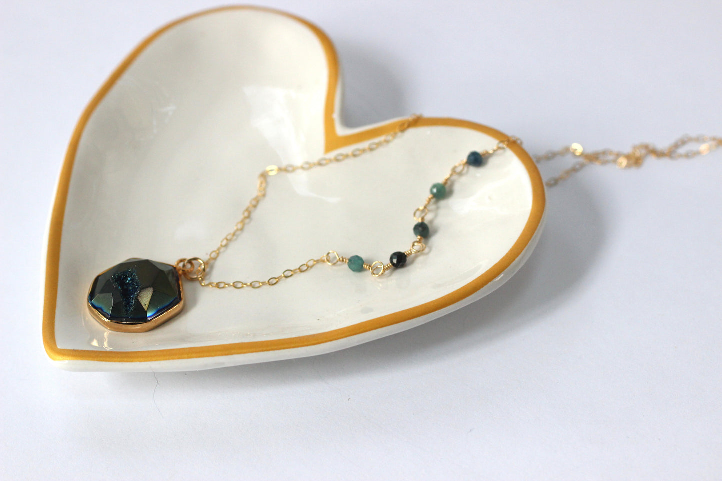 Teal Geode Necklace
