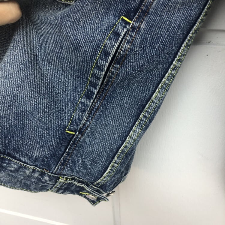 PHILIPPO NOMMO SMILEY FACE WASHED DENIM JEAN JACKET