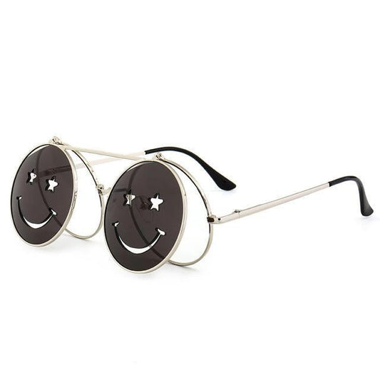 Free Shipping-HAPPY FACE SMILEY ROUND SHADES