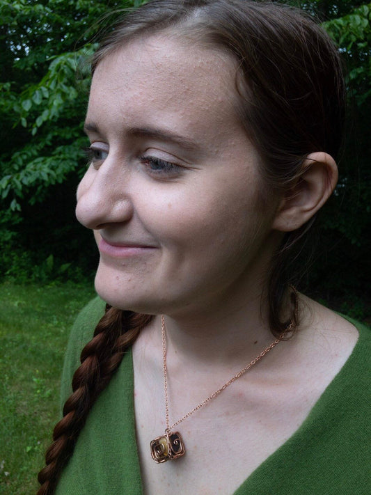 Jasper Necklace, Copper Wire Wrapped Pendant, Wiccan Gifts