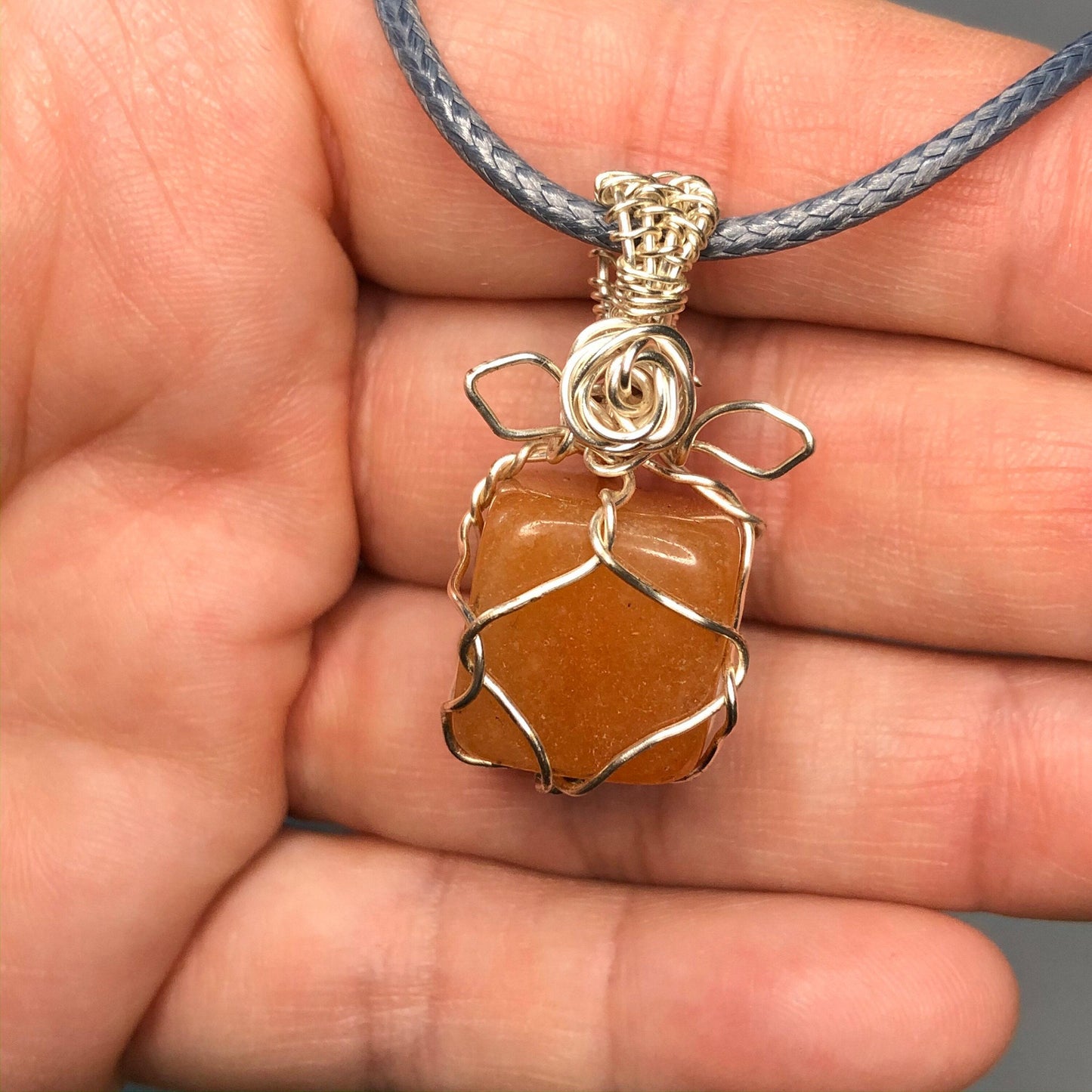 Silver Wire Wrapped Pendant, Carnelian Necklace, Mothers Day Gift, Witch Jewelry