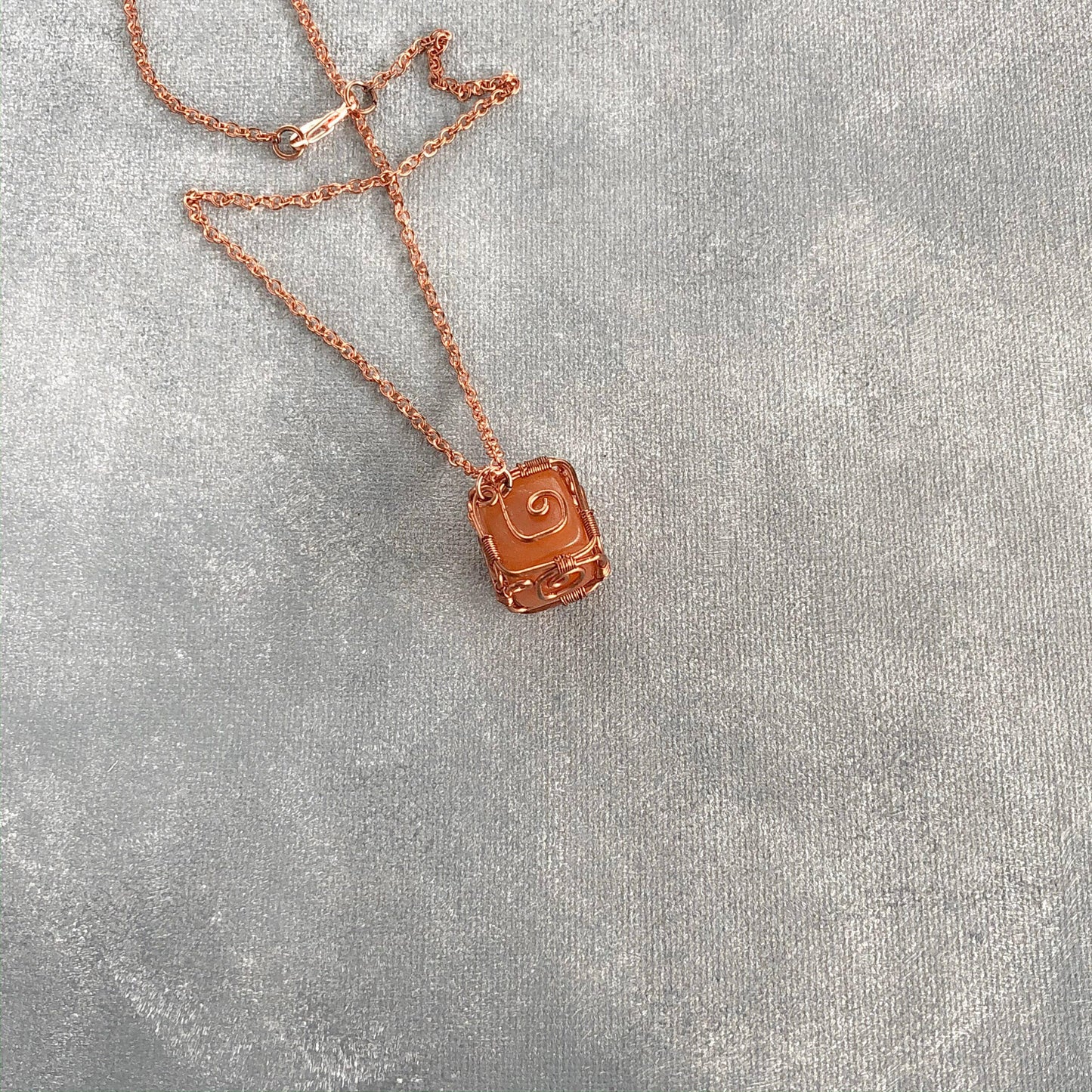 Carnelian Necklace, Copper Wire Wrapped Pendant, Gifts_for_Women, Pagan Gifts
