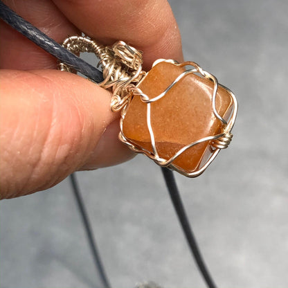 Silver Wire Wrapped Pendant, Carnelian Necklace, Mothers Day Gift, Witch Jewelry
