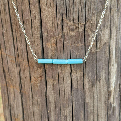 Turquoise Bar Necklace - Country & Western Style