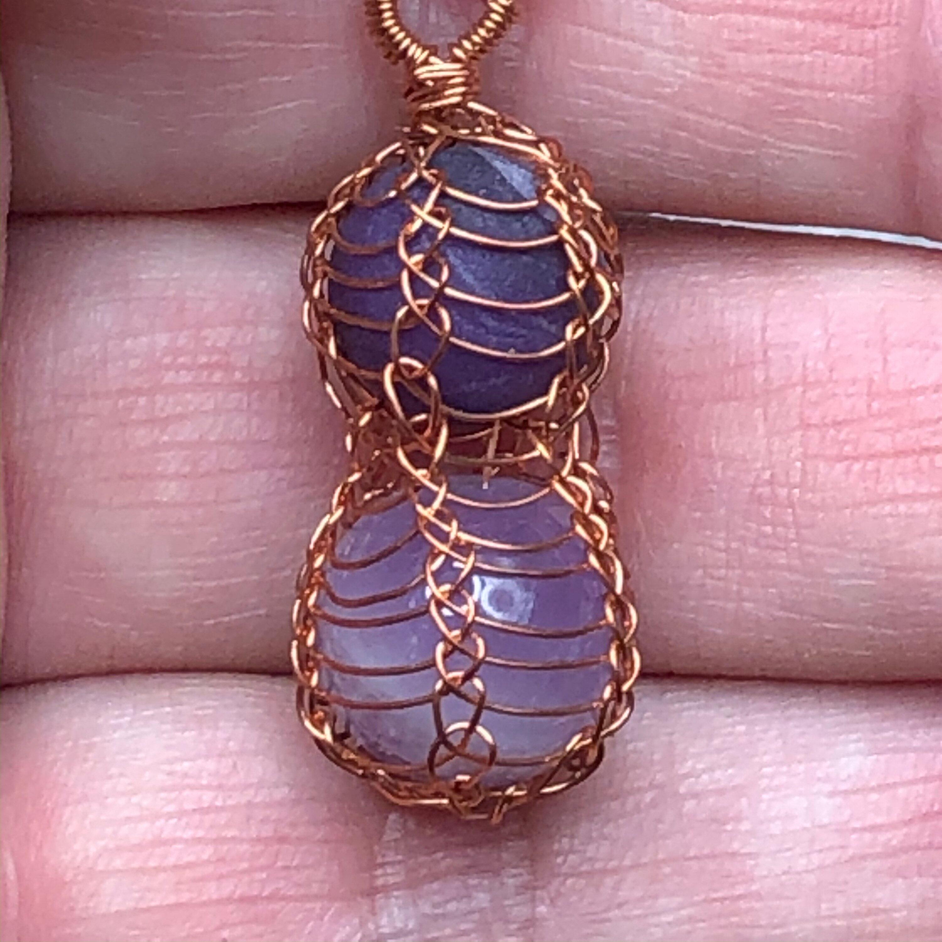 Amethyst Necklace, Wire Wrapped Pendant, Birthday Gifts, Boho Necklace