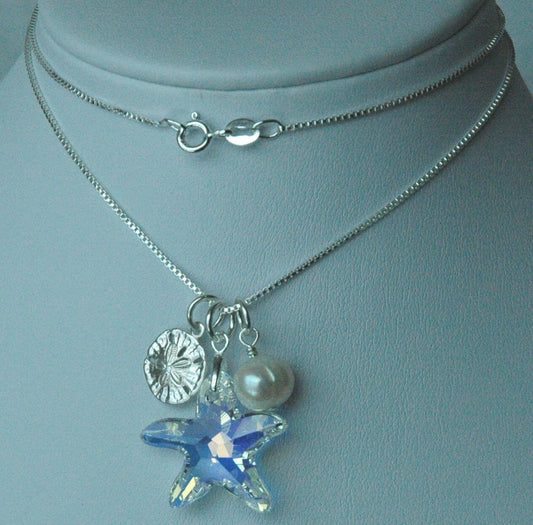 Fleur de Lis Birthstone and Initial Charm Necklace, Personalized Bridesmaids Gift Necklace,Silver Fleur de Lis Necklace, Quebec Jewellery