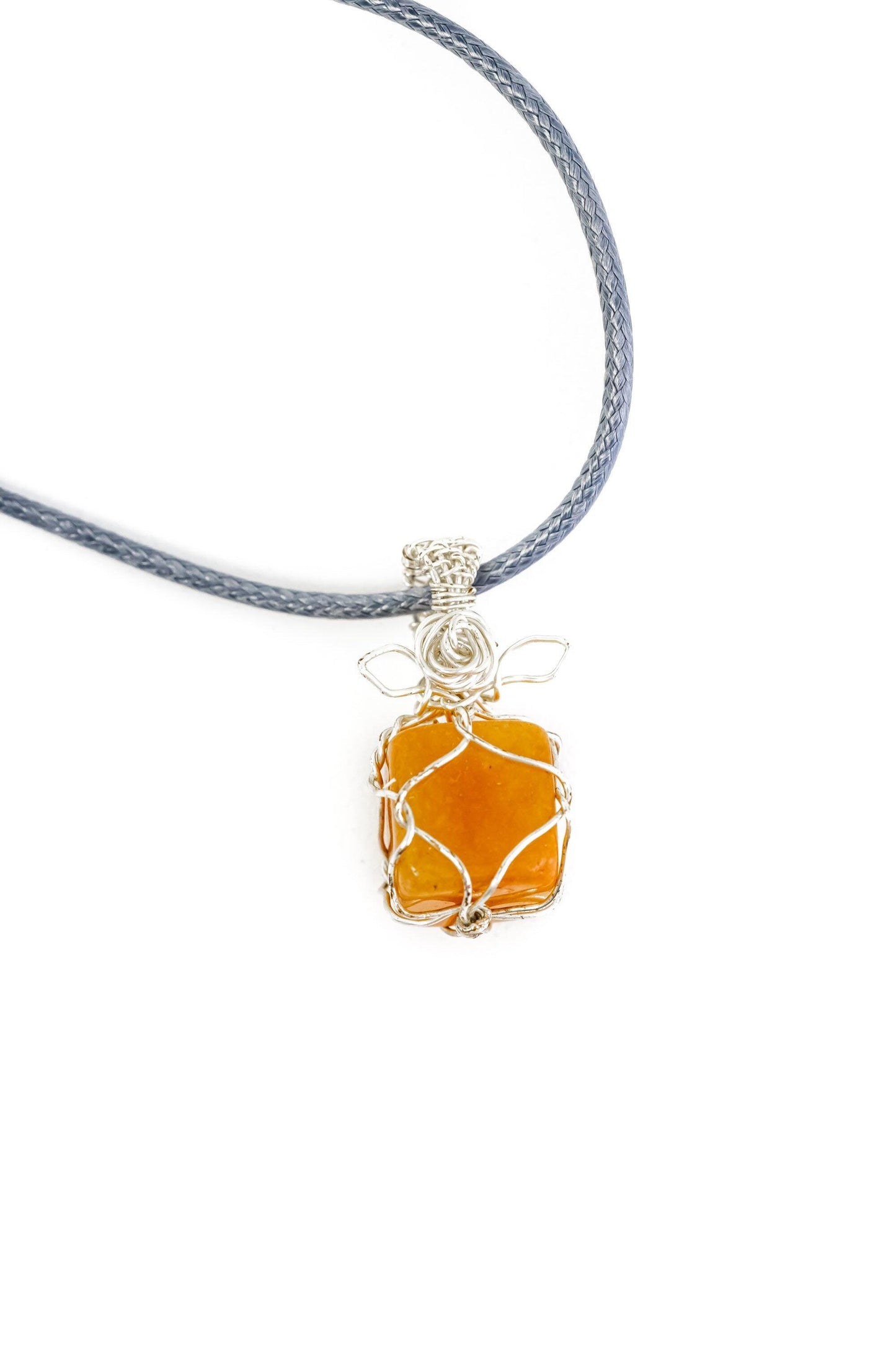 Silver Wire Wrapped Pendant, Carnelian Necklace, Mothers Day Gift, Witch Jewelry