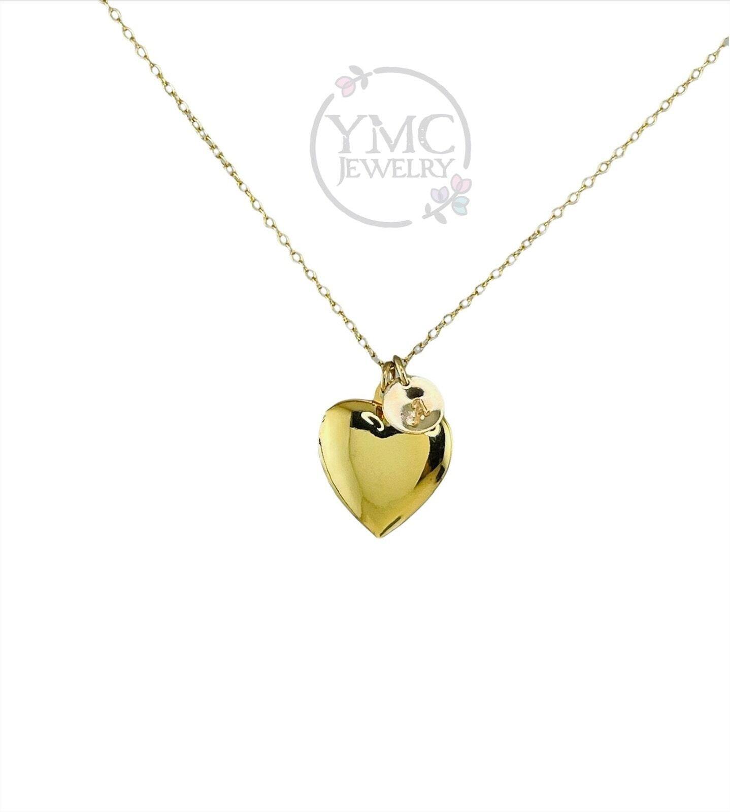 Gold Heart Locket Necklace,Gold Locket Necklace,Dainty Locket Necklace,Valentine's Mother's Day gift,Family Necklace,Minimal Locket Necklace