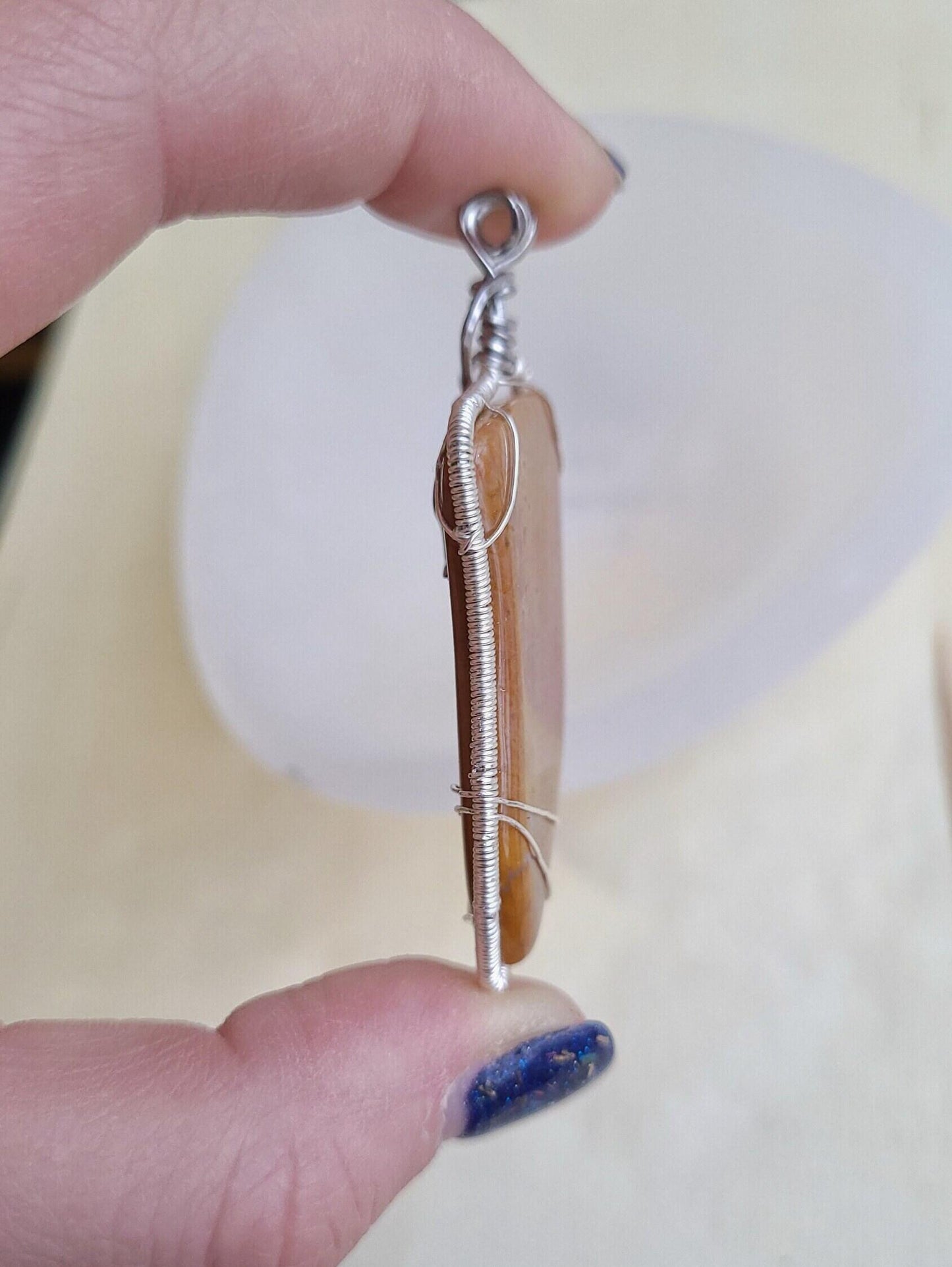 Brown Agate Slice Pendant
