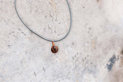 Black Onyx Necklace, Copper Wire Wrapped Pendant, Anniversary Gift, Gothic Necklace